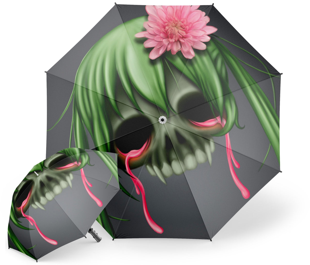 Parapluie Tête de Mort <br/> Qui Pleure