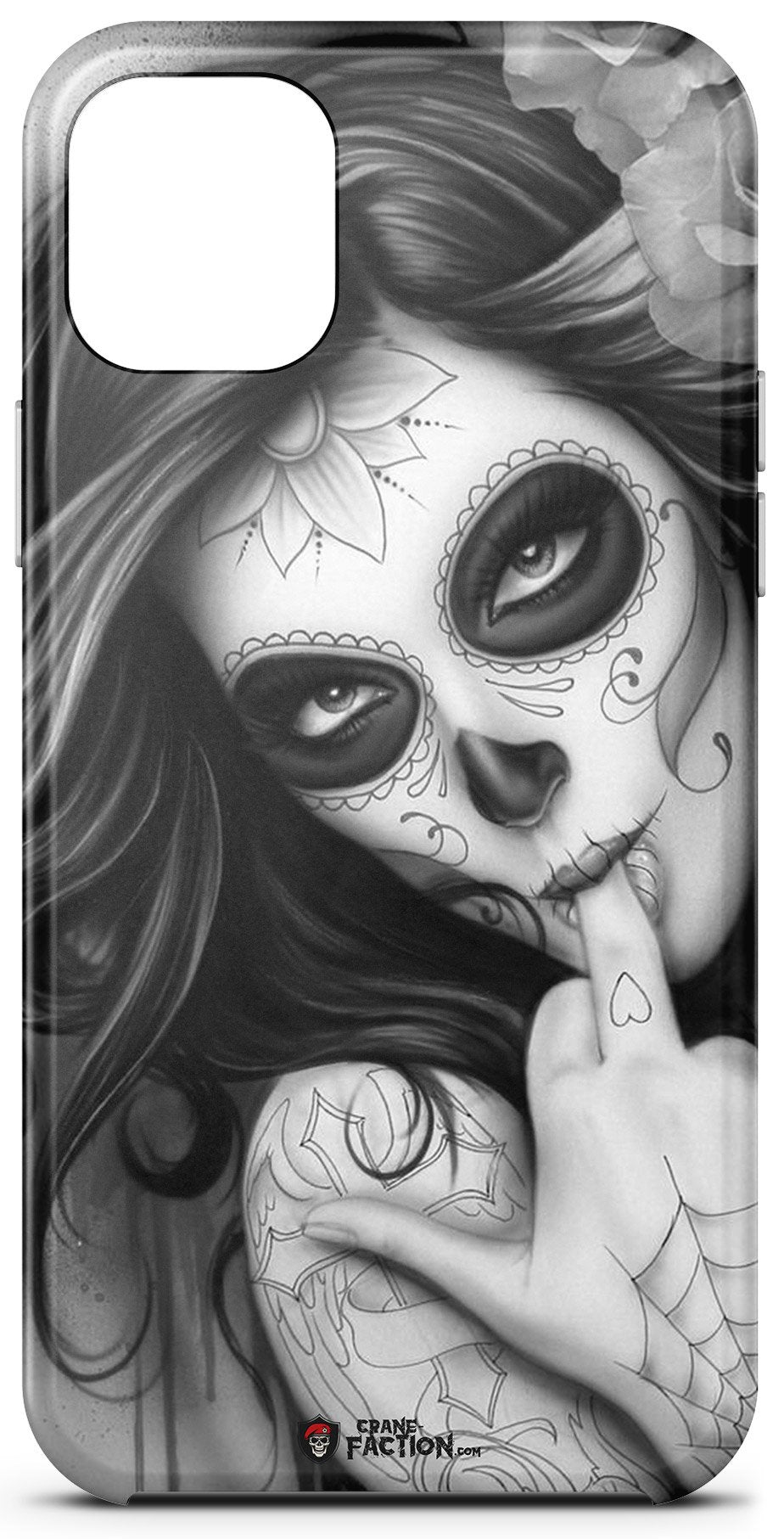Coque Tête de Mort Mexicaine Noir et Blanc (iPhone)