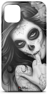 Thumbnail for Coque Tête de Mort Mexicaine Noir et Blanc (iPhone)