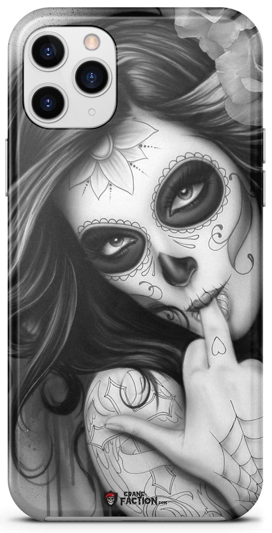 Coque Tête de Mort Mexicaine Noir et Blanc (iPhone)