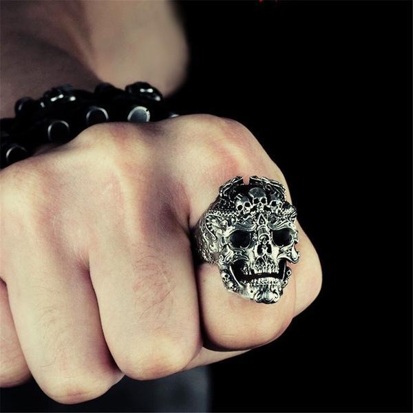 Bague Biker Homme (Acier)