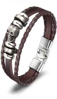 Thumbnail for Bracelet Macabre <br/> Cuir Marron (Cuir)