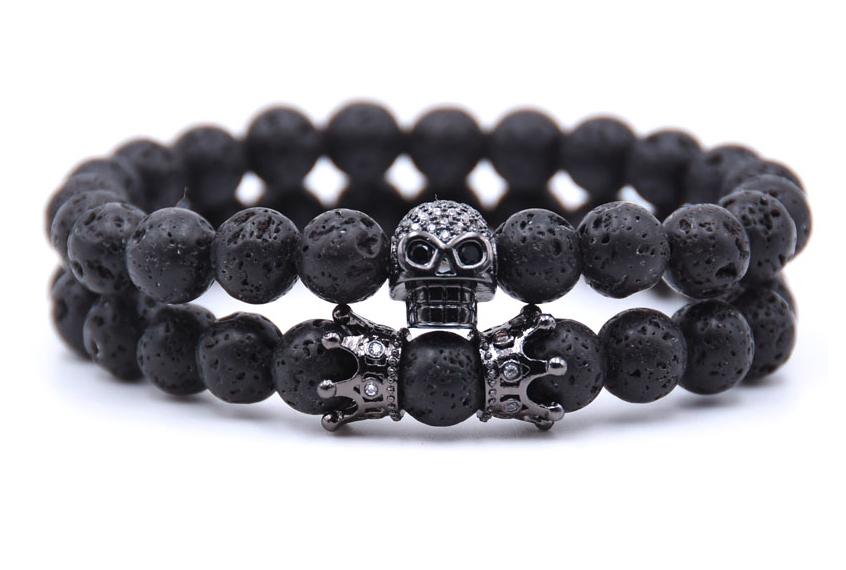 Bracelet Couronne Homme (Perles)