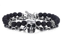 Thumbnail for Bracelet Skull Biker (Perles)