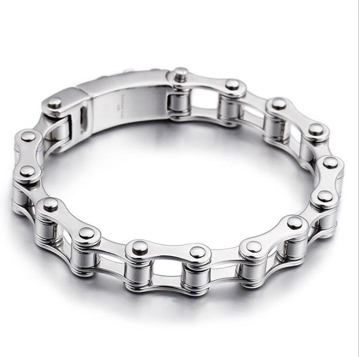 Bracelet Biker Tête de Mort (Acier)