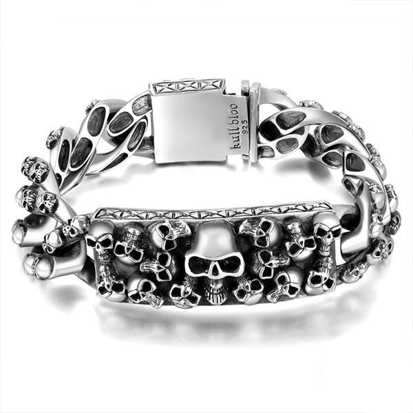 Bracelet Crâne Brisé (Argent)