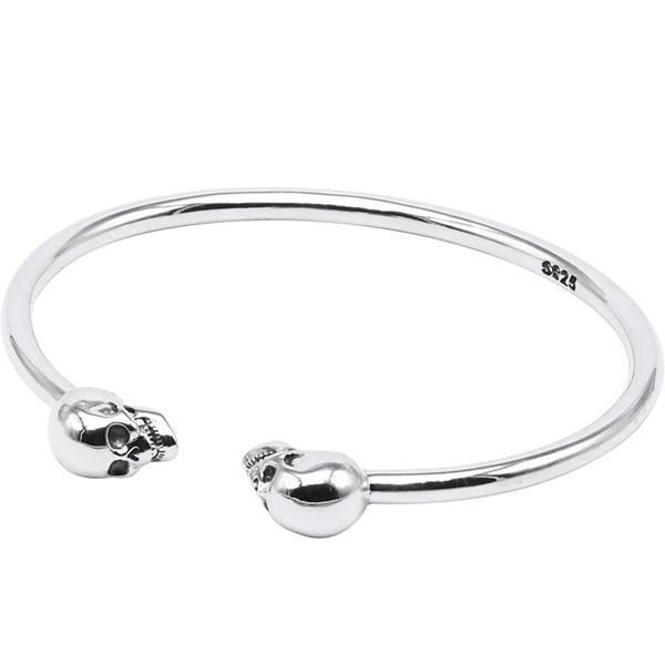 Bracelet Homme Tête de Mort Luxe (Argent)