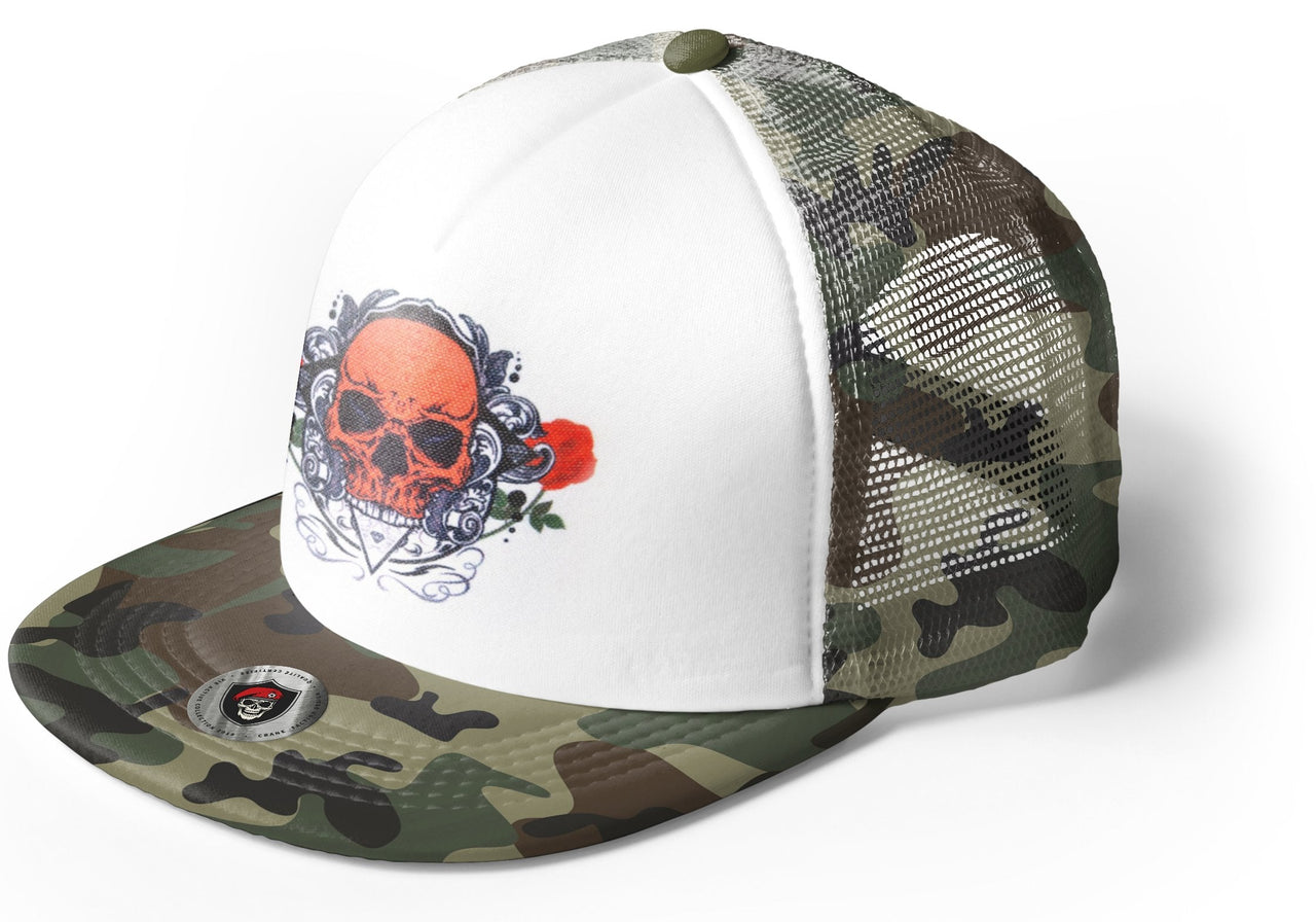 Casquette Tête de Mort </br> Fleurs