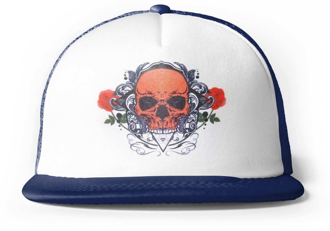 Casquette Tête de Mort </br> Fleurs