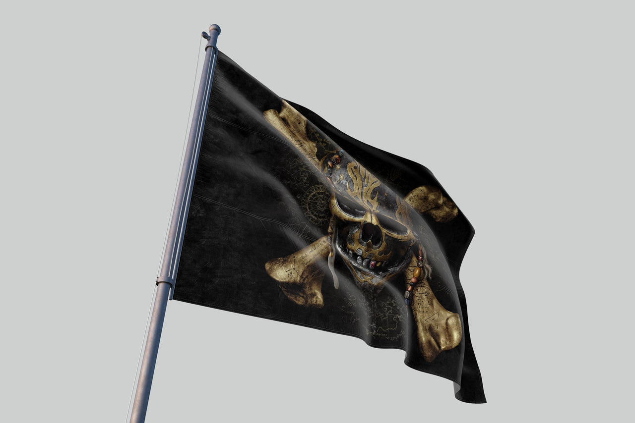 Drapeau Tête de Mort <br/> Qui Fait Peur