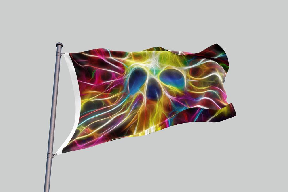 Drapeau Tête de Mort <br/> Multicolore