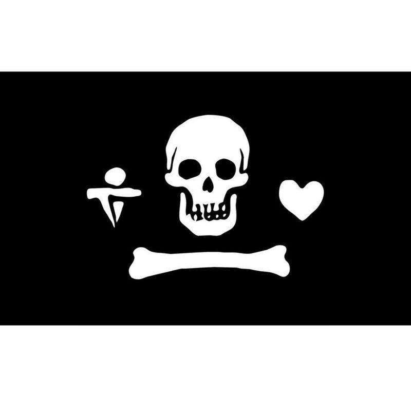 Drapeau Tête de Mort Love
