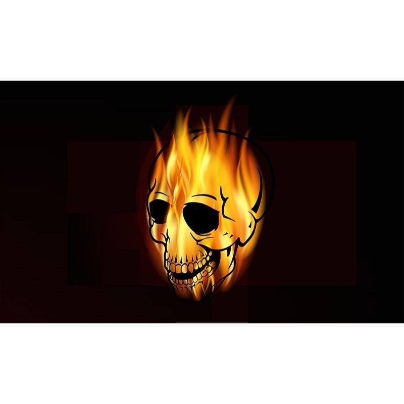 Drapeau Crâne Enflammé
