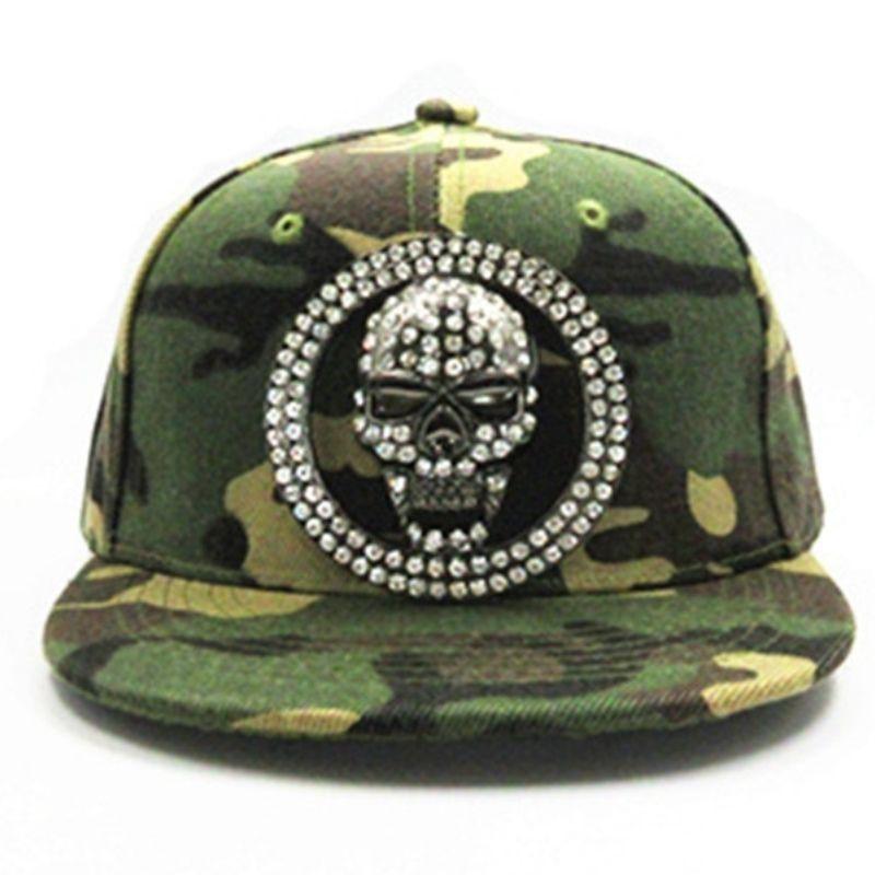 Casquette Tête de Mort <br> Strass