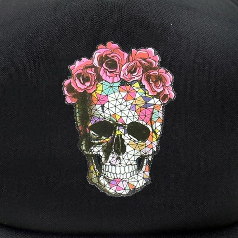 Casquette Tête de Mort <br> Fleurie