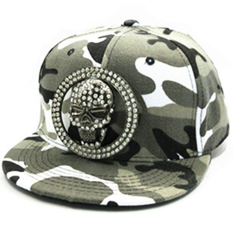 Casquette Tête de Mort <br> Strass