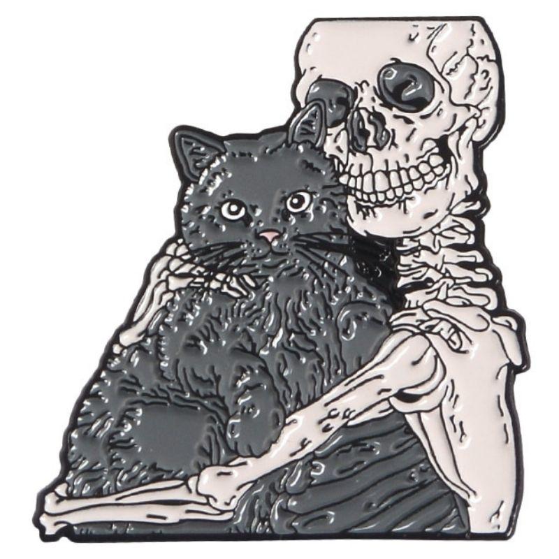 Pin's Crâne Chat