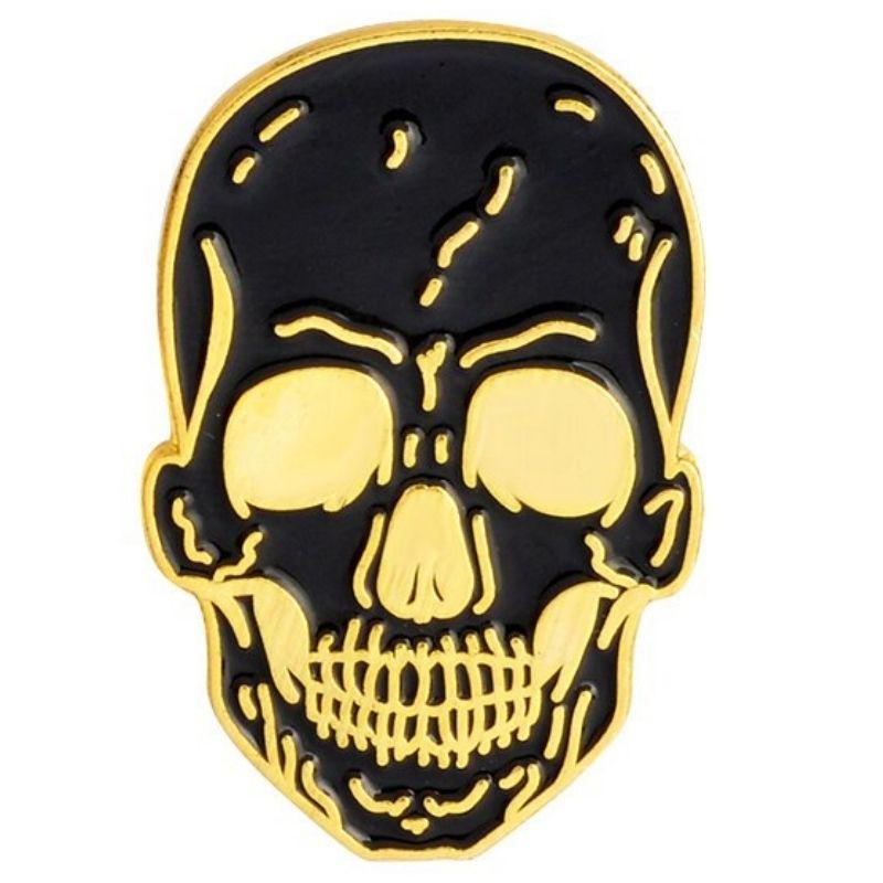 Pin's Tête de Mort Or
