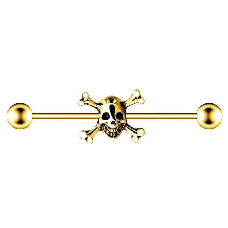 Piercing Tête de Mort Or