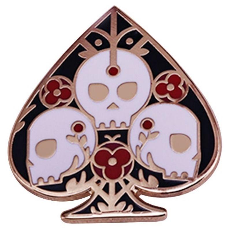 Pin's Tête de Mort <br> As de Pique