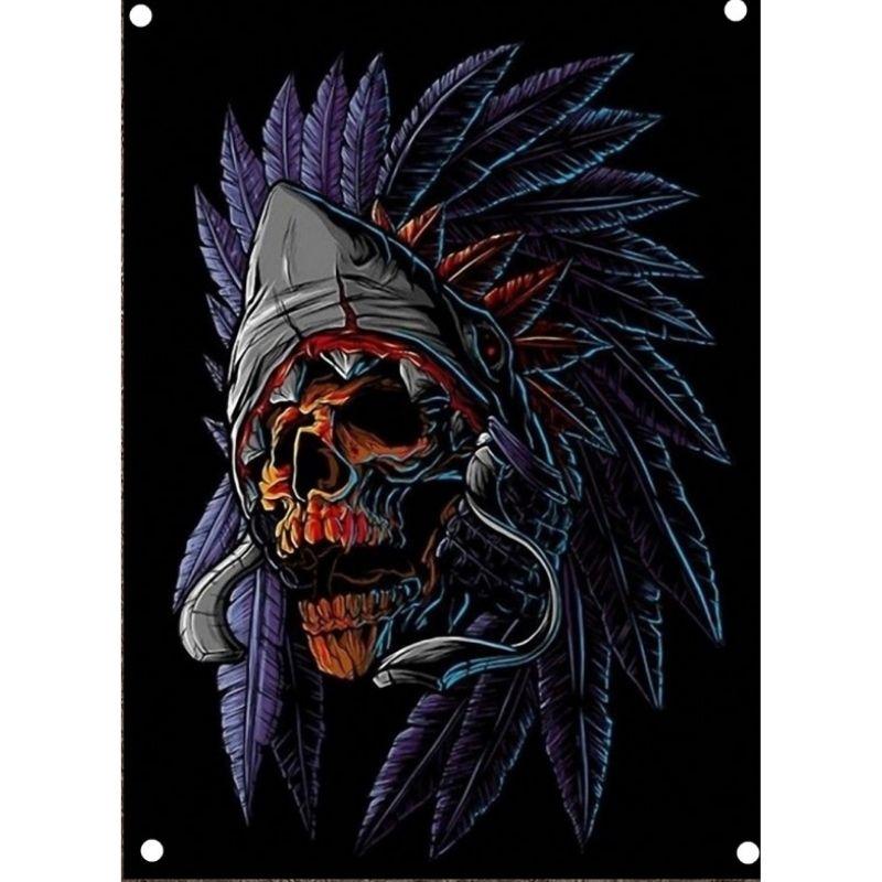 Drapeau Crâne Indien