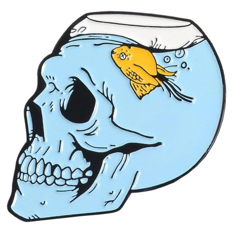 Pin's Tête de Mort <br> Aquarium