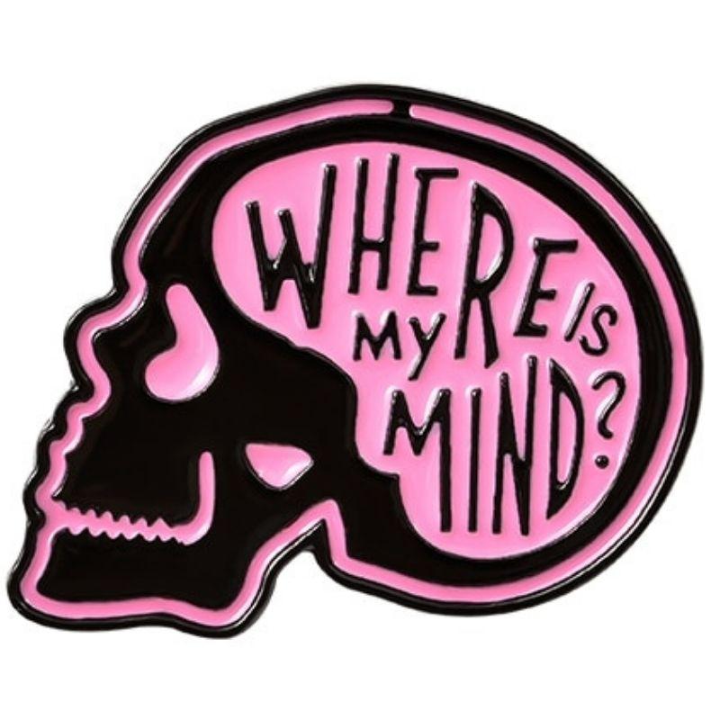 Pin's Tête de Mort Rose