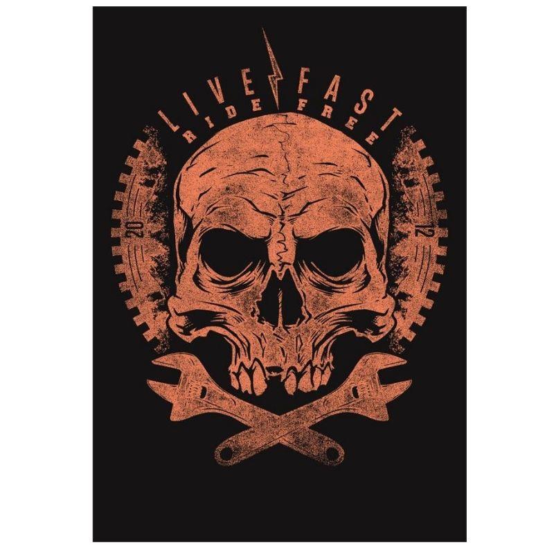 Drapeau Tête de Mort Motard