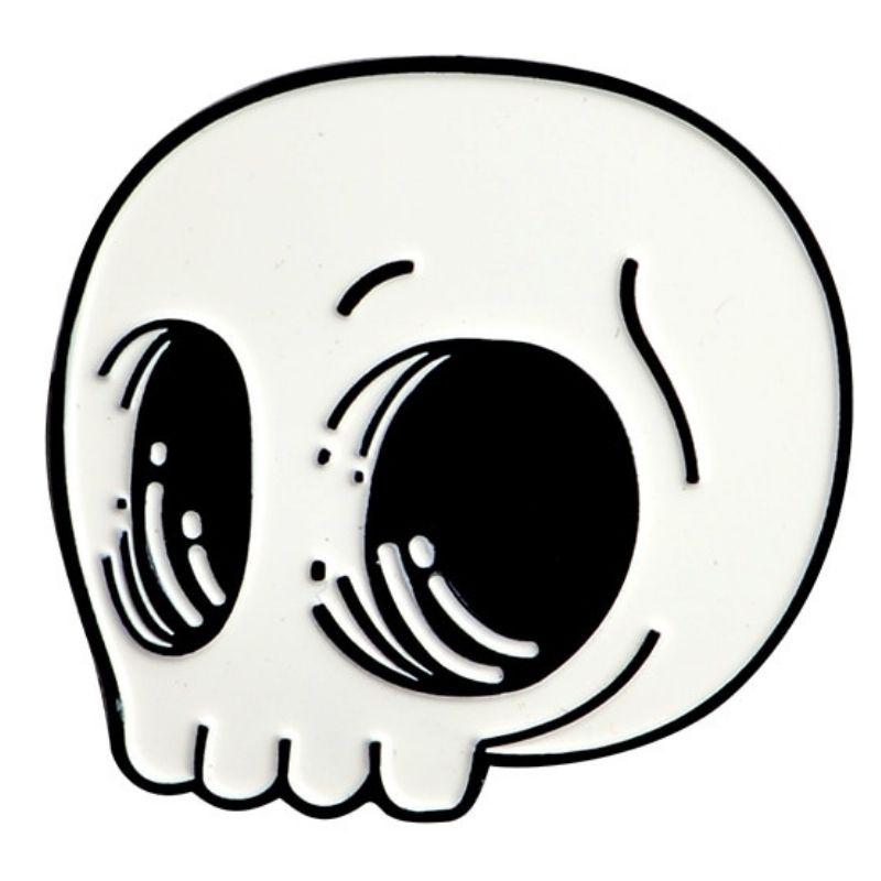 Pin's Tête de Mort <br> Blanche