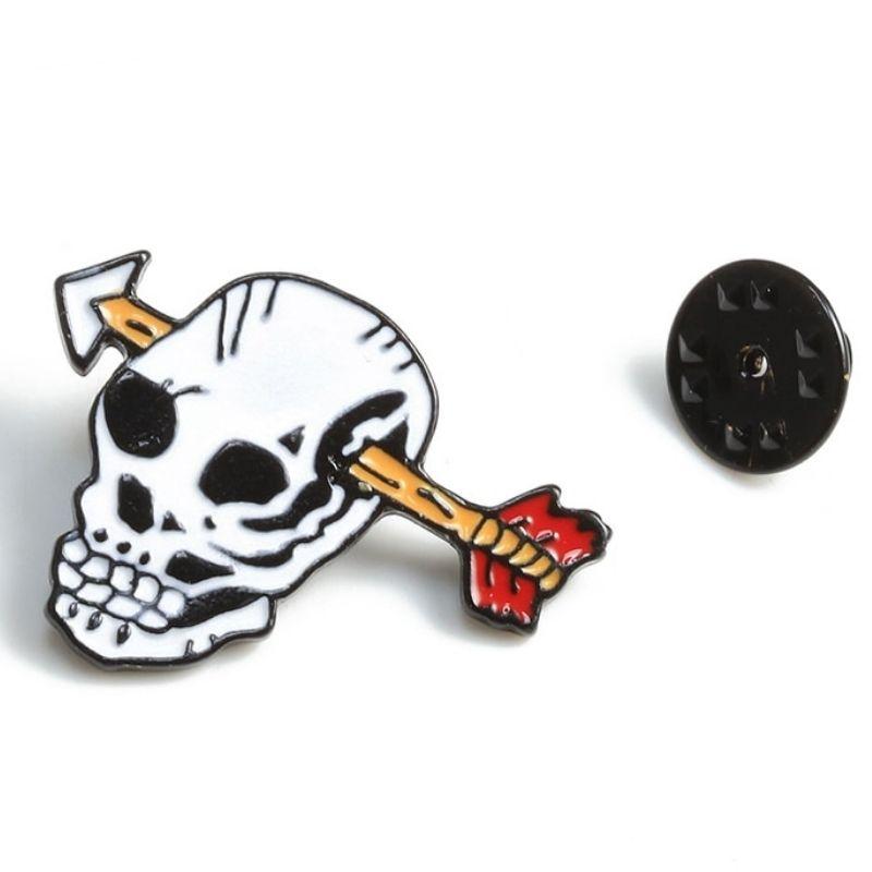 Pin's Tête de Mort <br> Biker