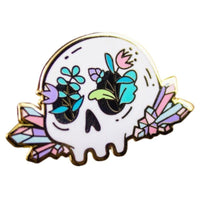 Thumbnail for Pin's Tête de Mort Avec Fleurs