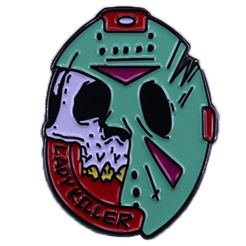 Pin's Tête de Mort Casque