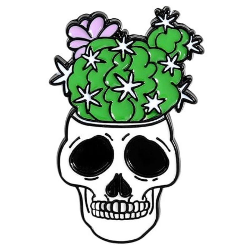 Pin's Crâne Fleuri