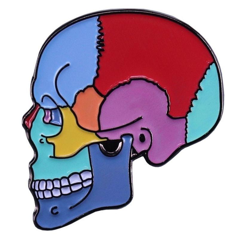Pin's Tête de Mort <br> Multicolore