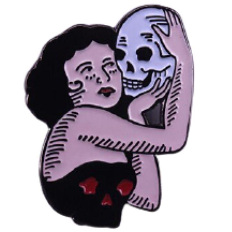 Pin's Tête de Mort <br> Amour