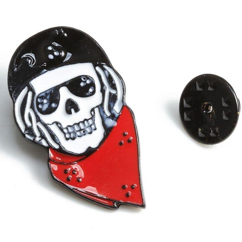 Pin's Tête de Mort <br> Biker
