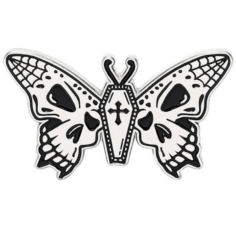 Pin's Skull Papillon