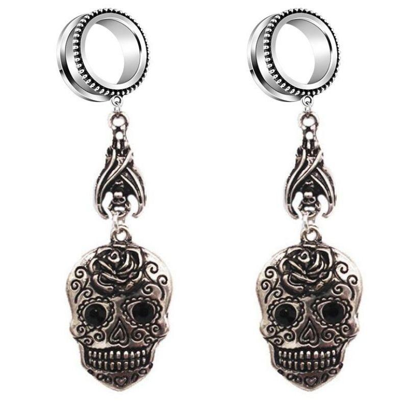 Boucles d'Oreilles Crâne Mexicain Réaliste