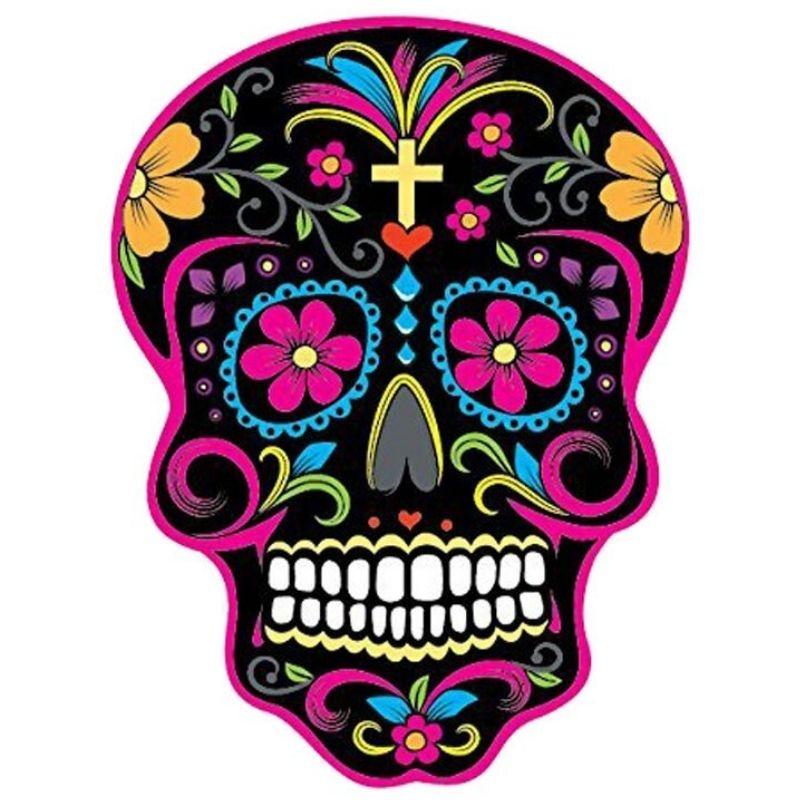 Sticker Crâne Mexicain Coloré