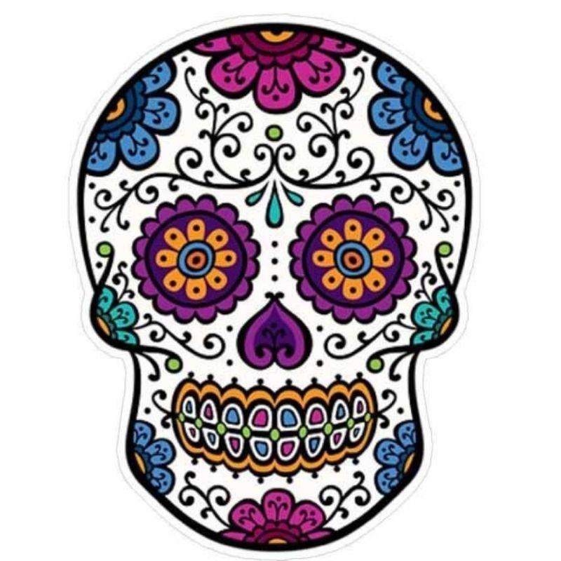 Sticker Tête de Mort Mexicaine