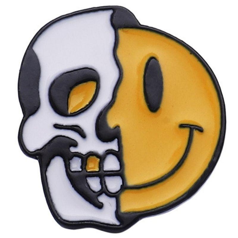Pin's Tête de Mort <br> Smiley