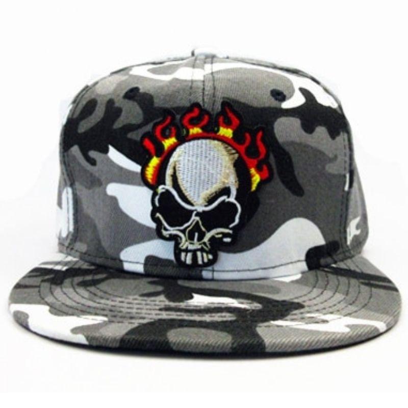 Casquette Tête de Mort <br> En Feu