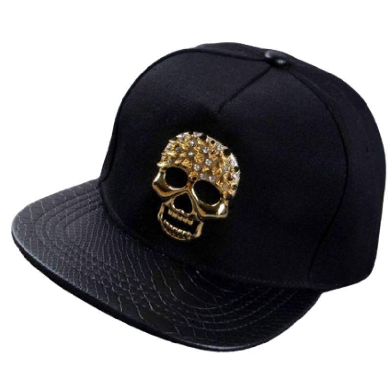 Casquette Tête de Mort Or