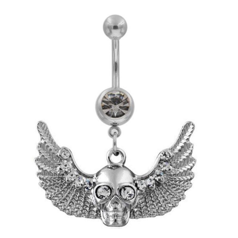 Piercing Tête de Mort Ailée