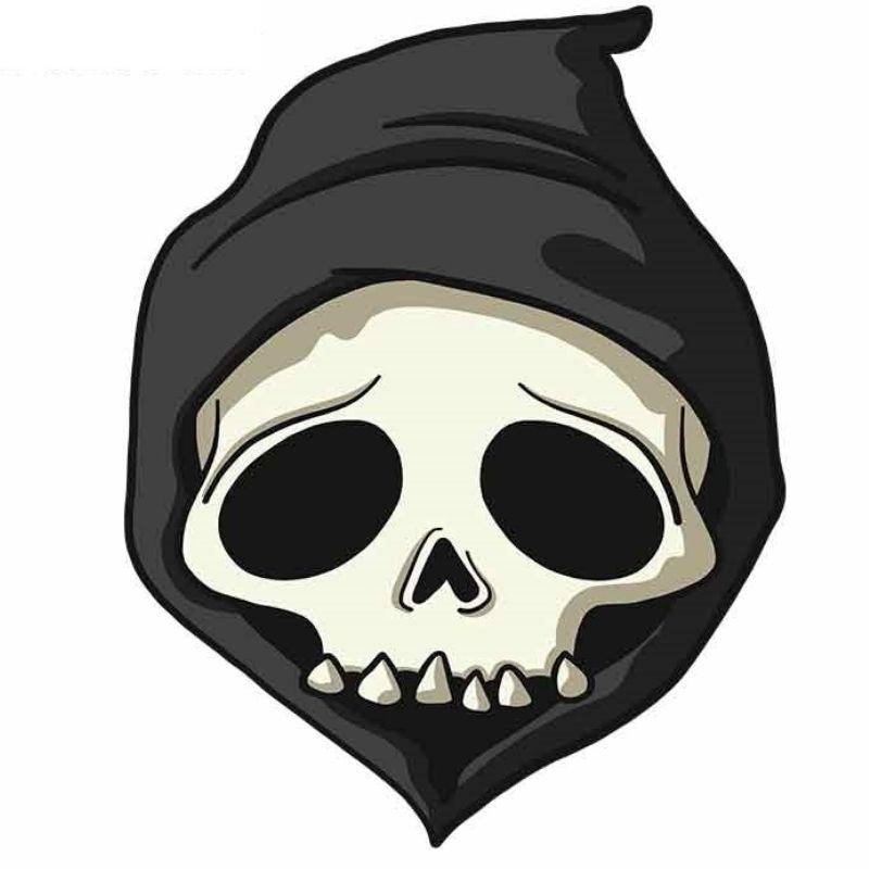 Sticker Tête de Mort <br/> Capuche