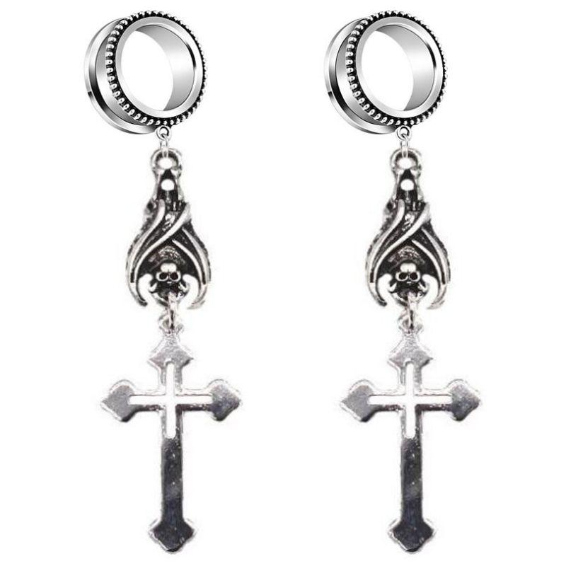 Boucles d'Oreilles Croix Gothique