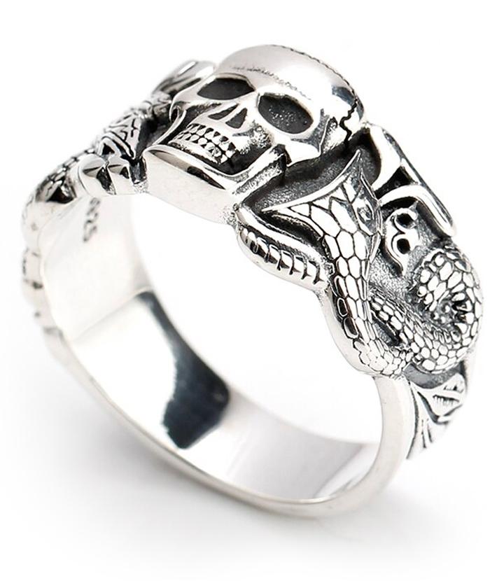 Bague Serpent Homme (Argent)