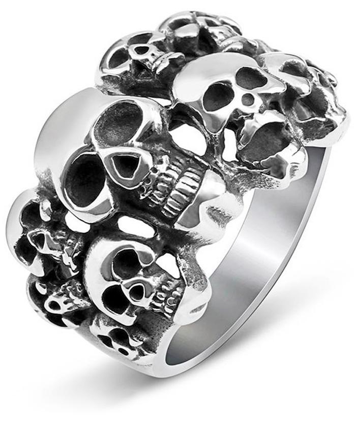 Bague Tête de Mort <br/> Argent Homme