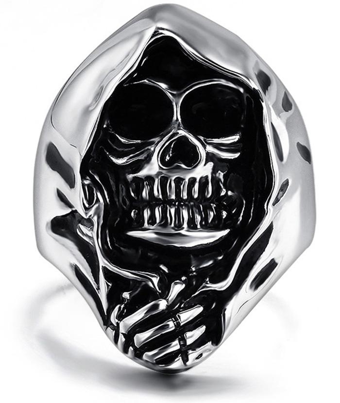 Bague Faucheuse Skull (Acier)