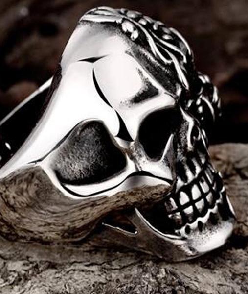 Bague Crâne Skull (Acier)